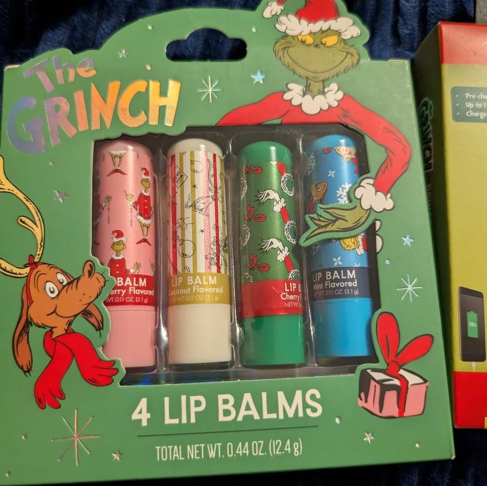 New Grinch Power Bank And Lip Balm